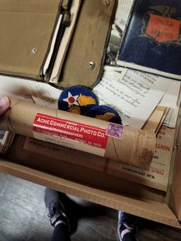 BOX OF MISC MILITARY PHOTOS AND PAPERWORK