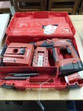 HILTI TE 2-A ROTARY HAMMER WITH 2 BATTERIES AND CHARGER