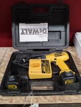 DEWALT DW952 DRILL WITH 2 BATTERIES, CHARGER AND CASE