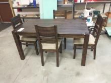 DINING TABLE WITH 4 CHAIRS 5' X 3'