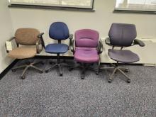 4 ASSORTED ROLLING OFFICE CHAIRS