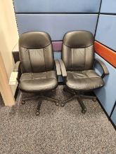 2 BLACK ROLLING OFFICE CHAIRS