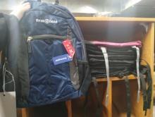 LOT OF 9 NEW PINK, BLUE AND BLACK SWISSGEAR DAYPACKS