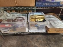 LOT OF RELIGIOUS COSTUMES AND ACCESSORIES IN 2 TOTES WITH A BOX OF ANGEL WINGS
