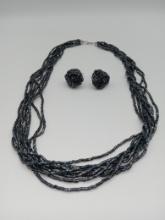 Vintage Black and Dark Gray Necklace