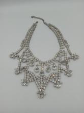 Rhinetone Statement Bib Necklace