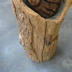 42" Wooden Chainsaw Carved Owl