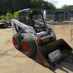 Bobcat S160 Turbo Skid Steer w/GP Bucket 2966 Hrs., S/N 526715503