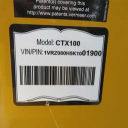Vermeer CTX 100 Compact Skid Steer w/3-Cyl. Kohler Diesel Engine, 393 Hrs., S/N 1YRZ080H5K1001900