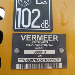 Vermeer S800TS Compact Skid Steer, 3-Cyl. Kubota Diesel Engine, 439 Hrs., S/N 1VRB070A5D1000957