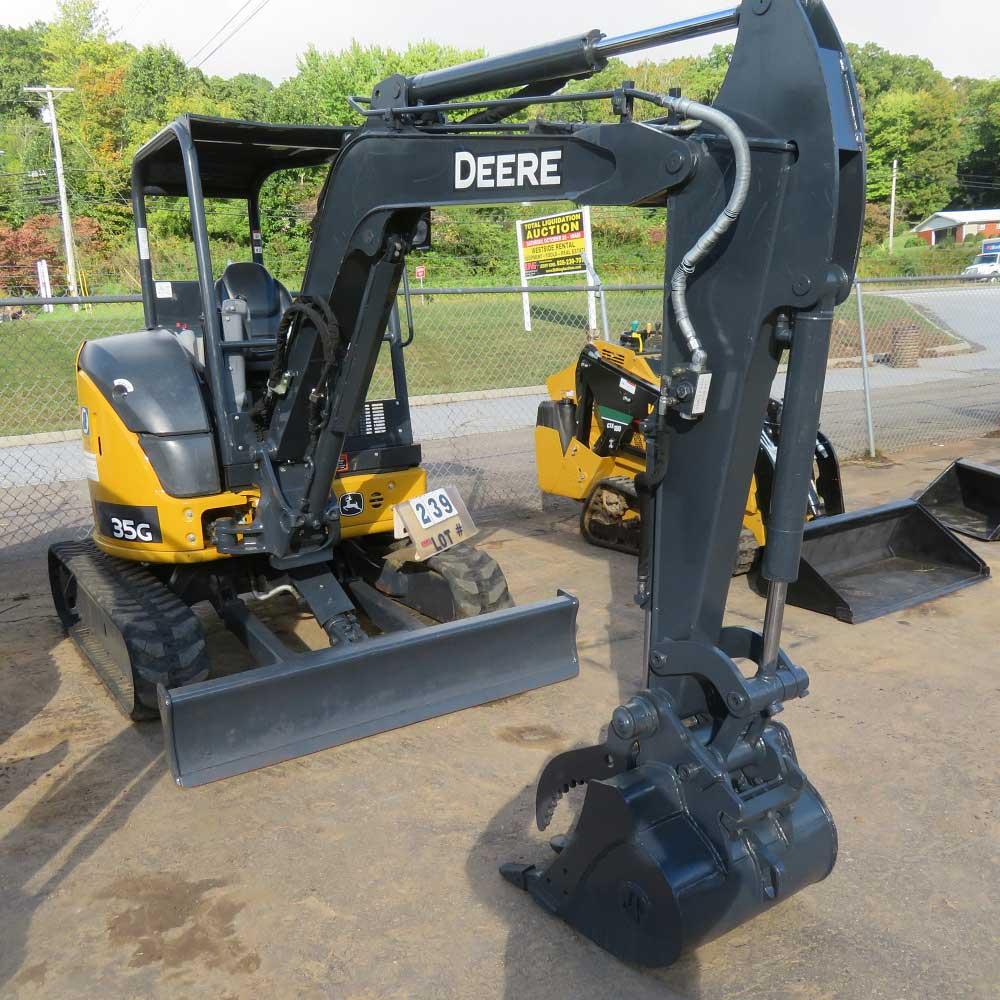 John Deere 35G Compact Excavator w/Hydraulic Thumb.740 Hrs., S/N 1FF035GXTKK288853