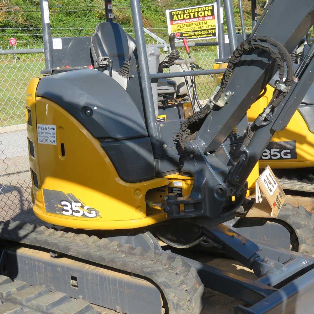John Deere 35G Compact Excavator w/Hydraulic Thumb, 897 Hrs., S/N 1FF035GXCKK288521
