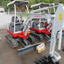 Takeuchi TB 016 Compact Excavator S/N 116116365, 2505 Hrs.
