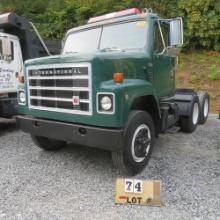 "1986 International Mdl. 2200 Road Tractor 300 Cummins Big Cam Engine, 13-Spd. Trans., 88,085 Miles