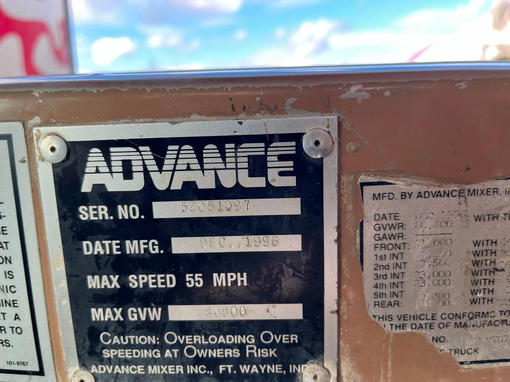 1997 Advance 330 Front Discharge Mixer Truck