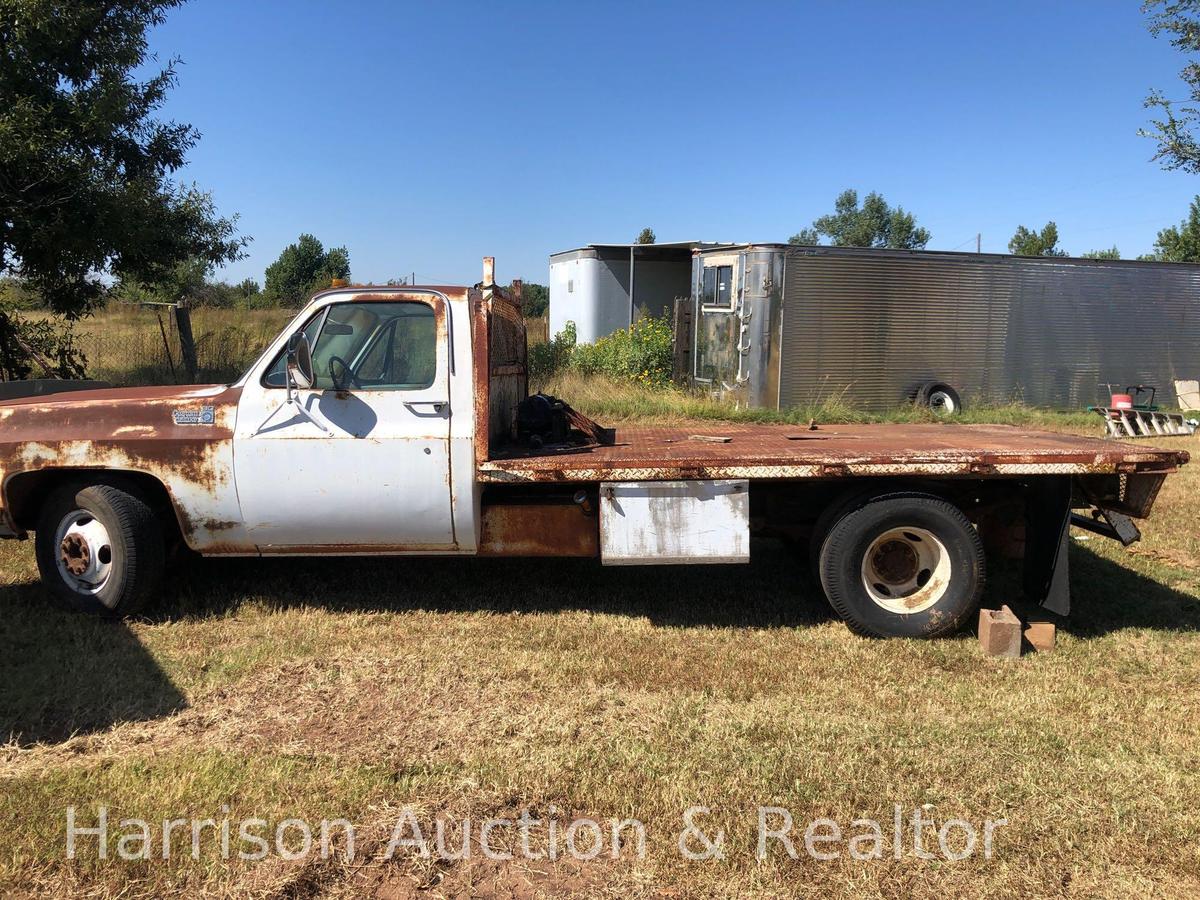 GM flat bed truck