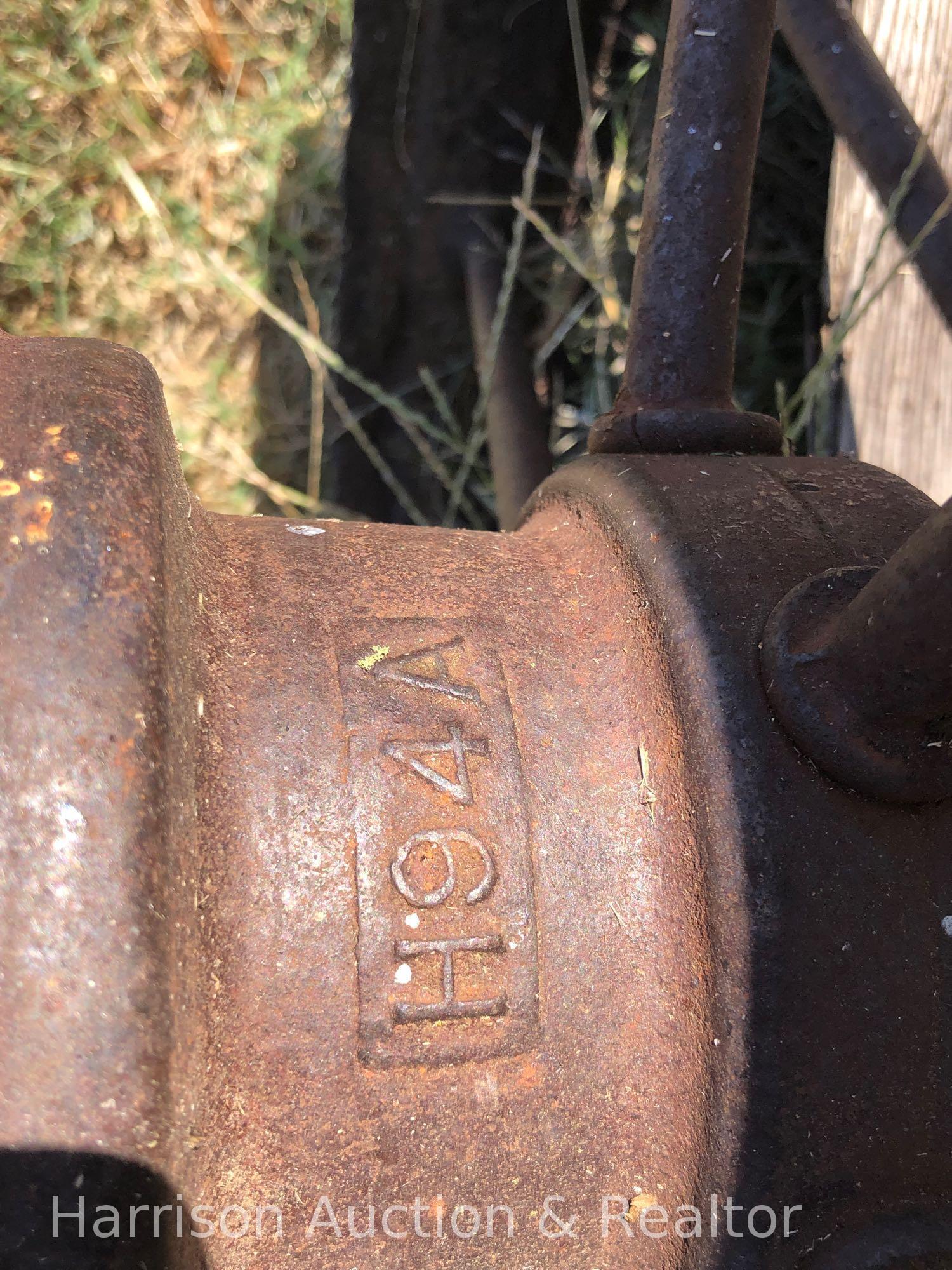 Antique metal wagon wheel