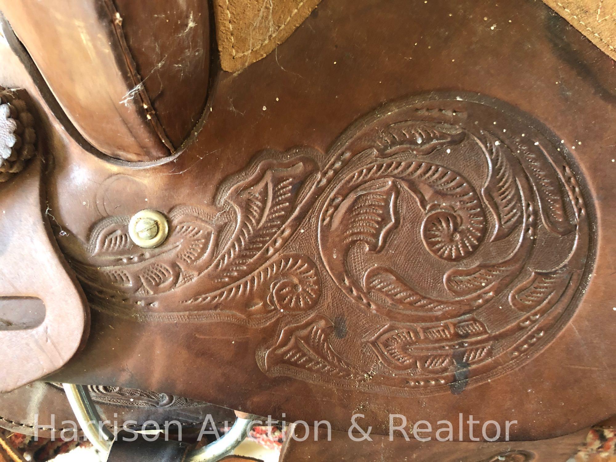 16in Hand tooled saddle