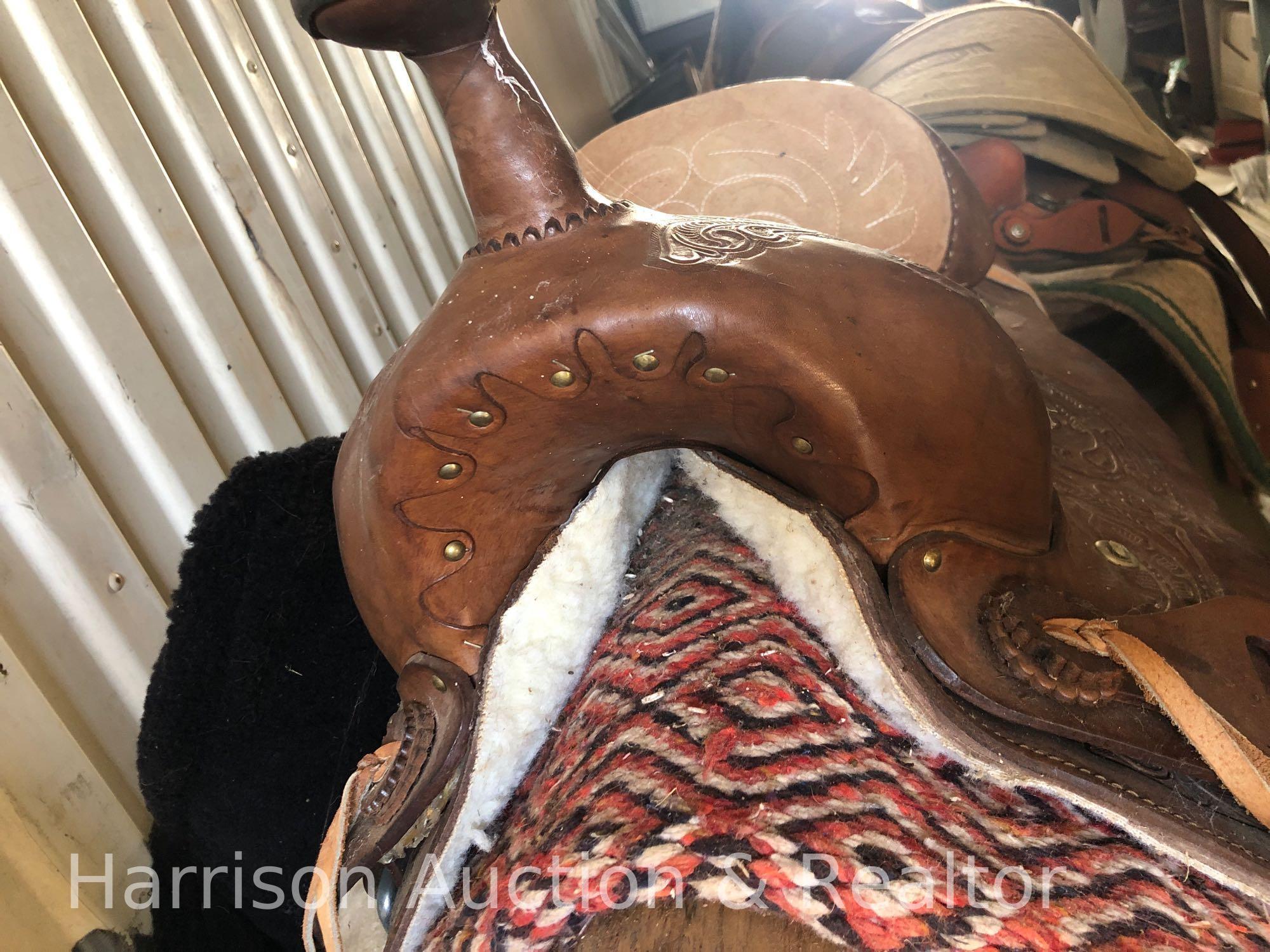 16in Hand tooled saddle