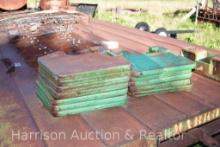 12 JOHN DEERE 30 THROUGH 55 SERIES TRACTOR SUITCASE WEIGHTS AND WEIGHT BRACKET