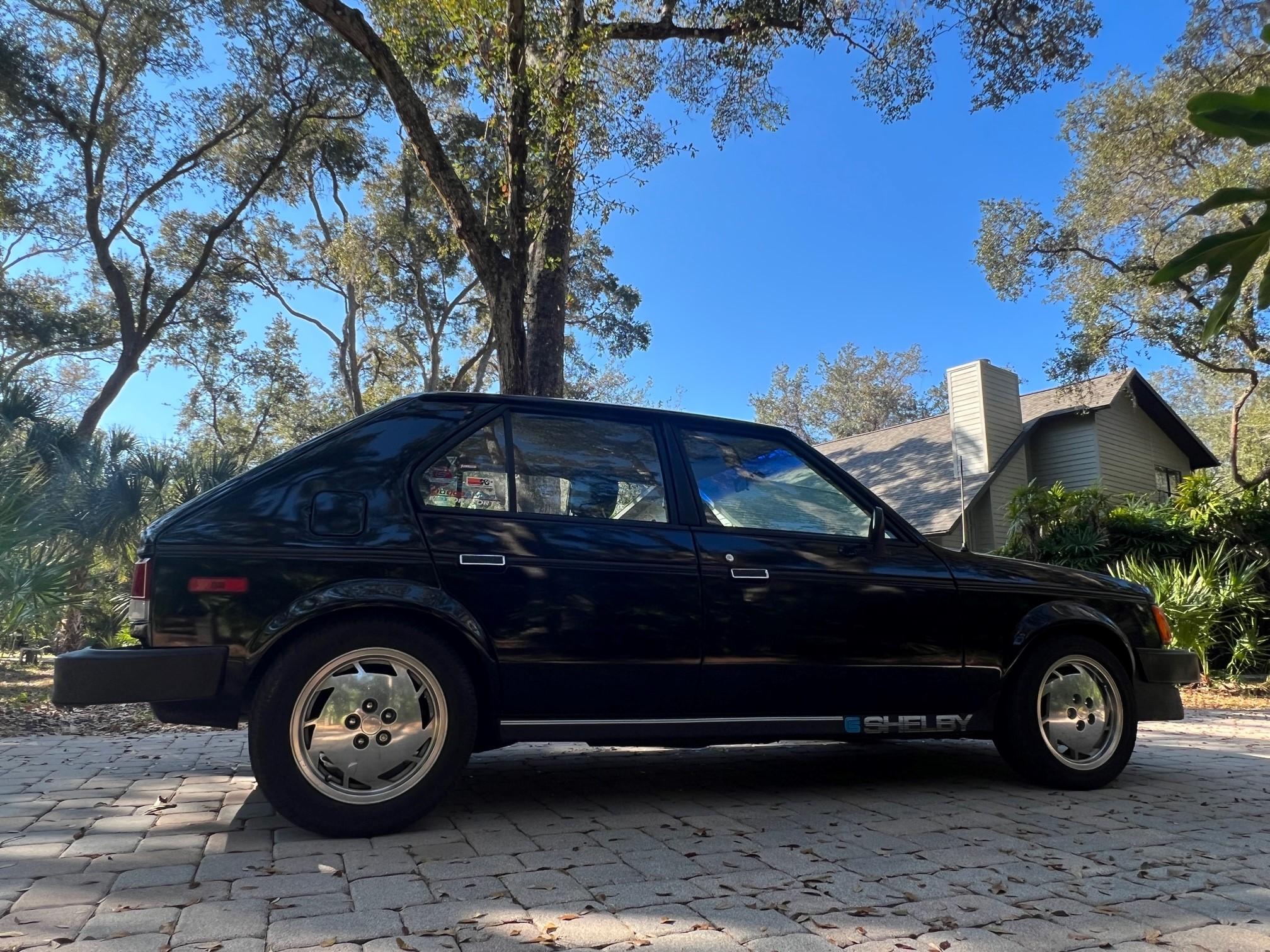 1986 Dodge Omni Coupe. #125 of 500 ever built by Carroll Shelb GLHS stands