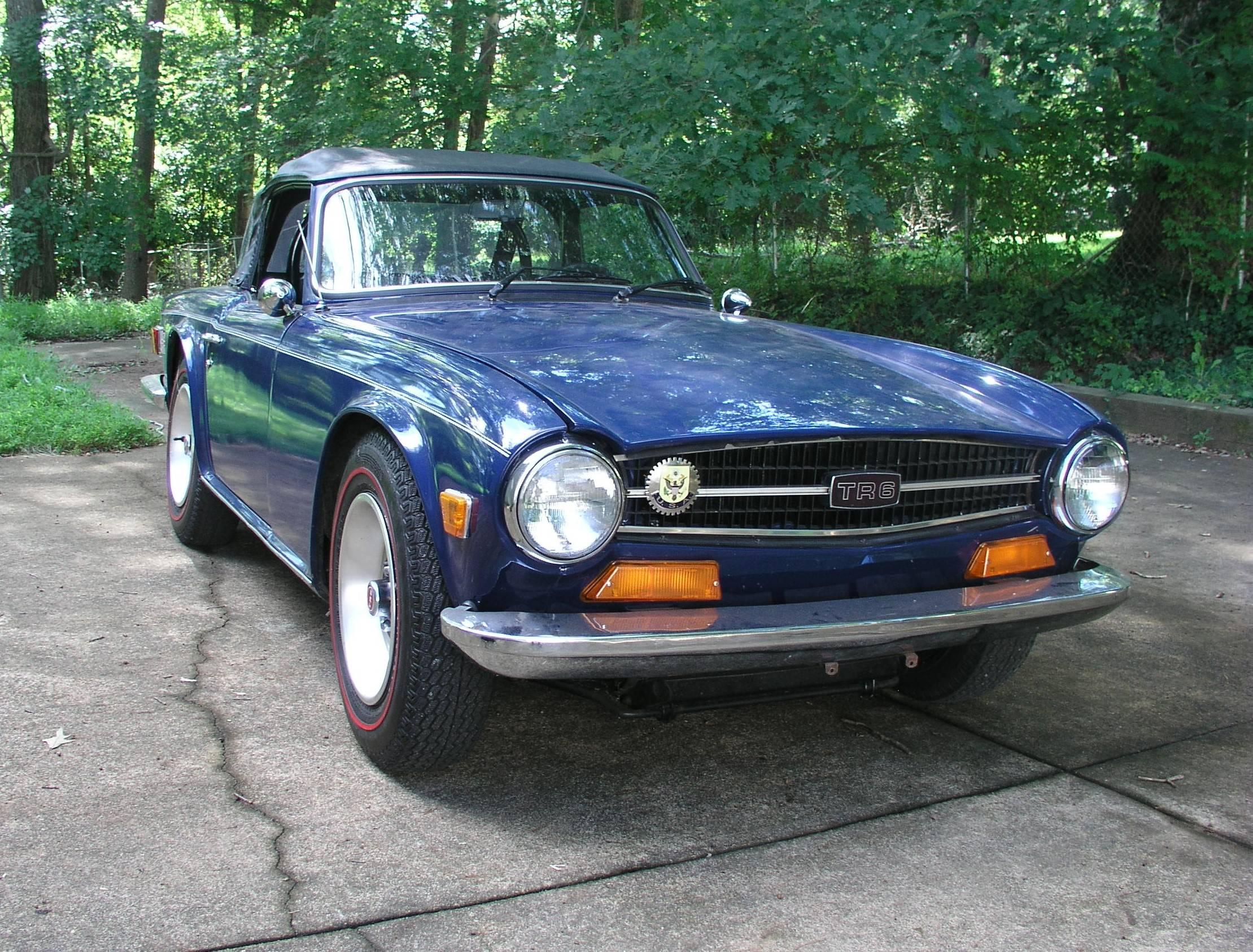 1973 Triumph TR6 Convertible. 4 speed with optional over drive. New 'Red Li