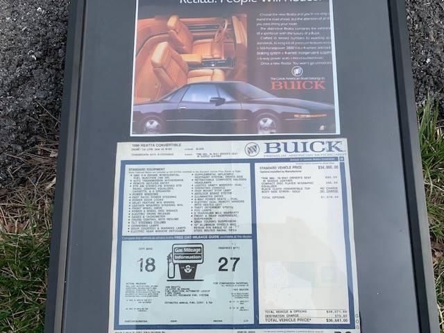 1990 Buick Reatta Convertible. Black convertible top. 40k miles. Owners por