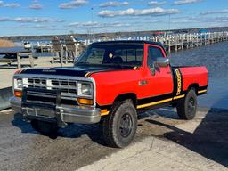 1987 Dodge 150 Half Ton 4x4 Truck. Short bed equipped with WORKING FACTORY