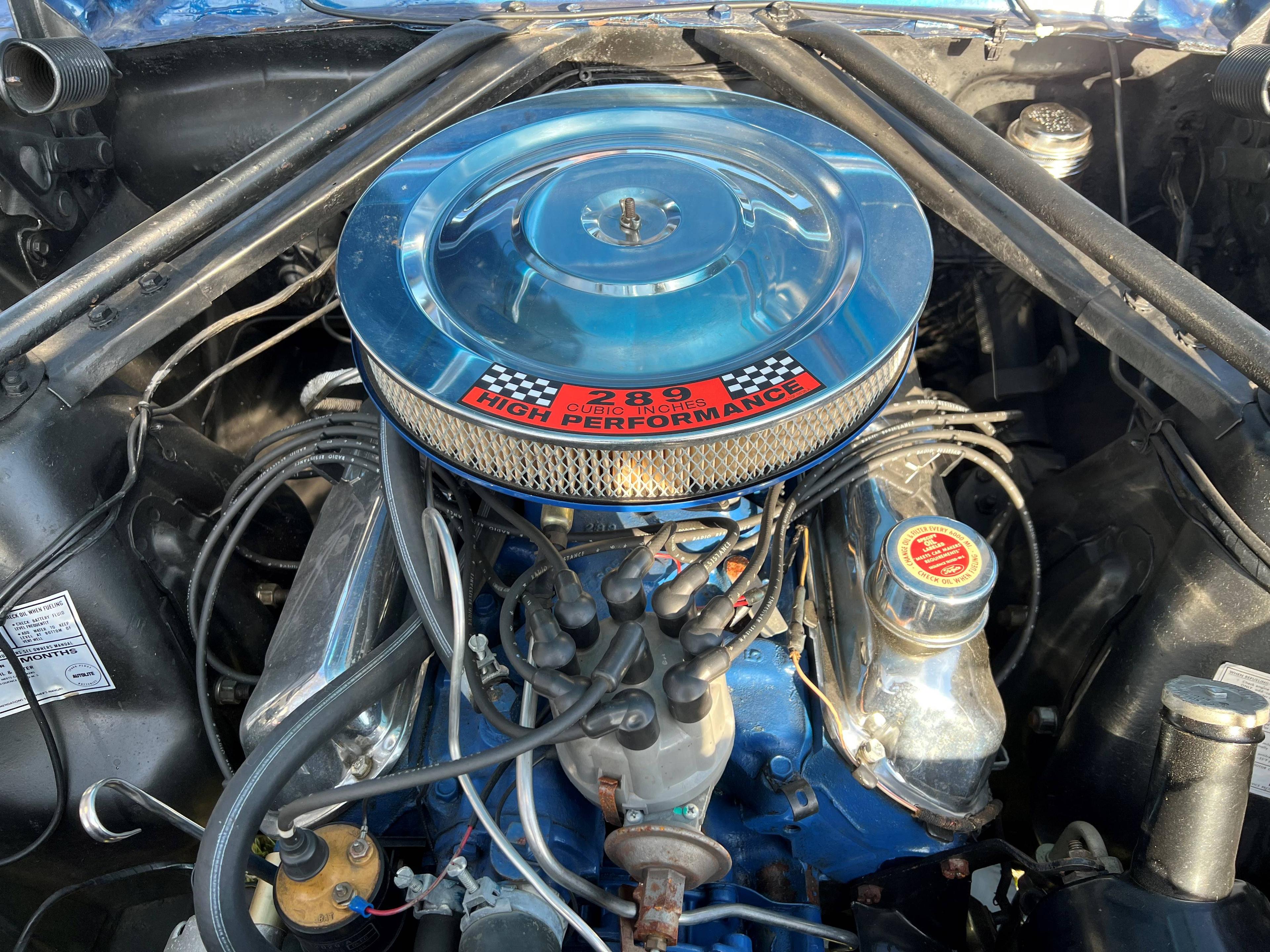 1966 Ford Mustang Convertible. Factory original 289 cid 2V 200hp V-8 engine