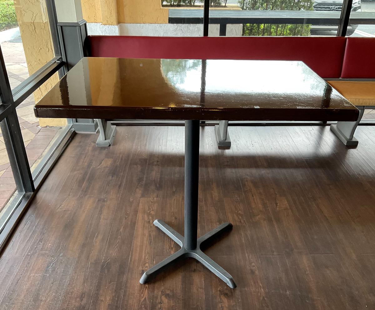 Rectangular high wooden table