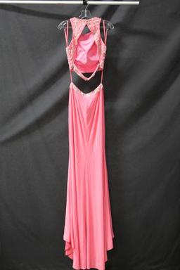 Splash Pink Two-Piece Full Length Dress Size: 6