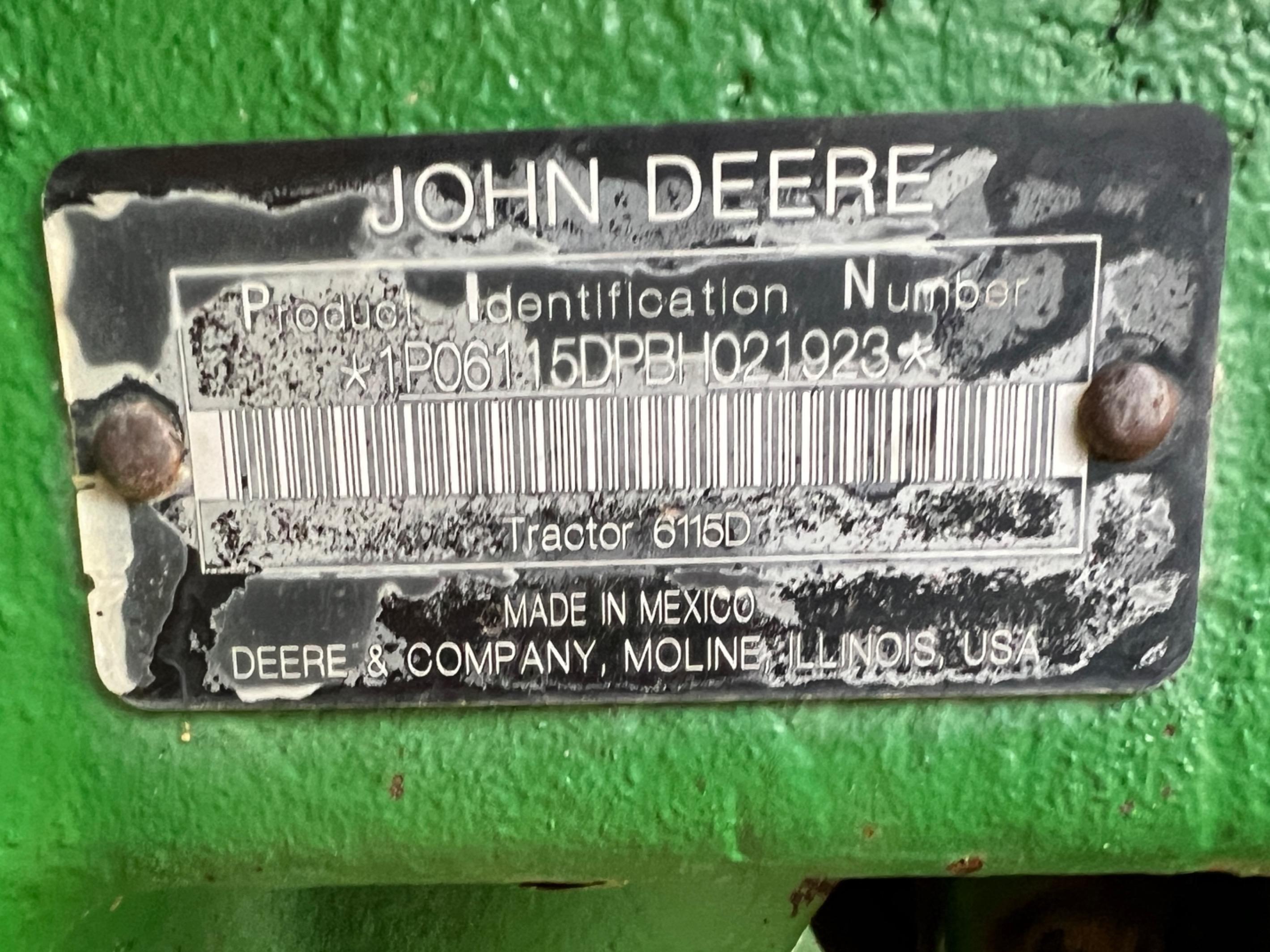 John Deere 6115D Tractor