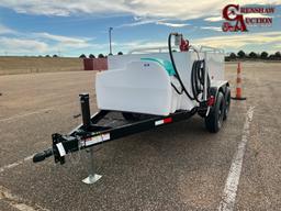 1000 Gal Fuel Trailer w/Pump & 75 Gal Def Tank (White)