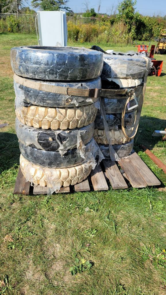 Large Solid Forklift Tire Lot