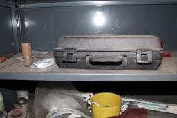 LOT STEEL STORAGE CABINETS WITH RELATED CONTENTS
