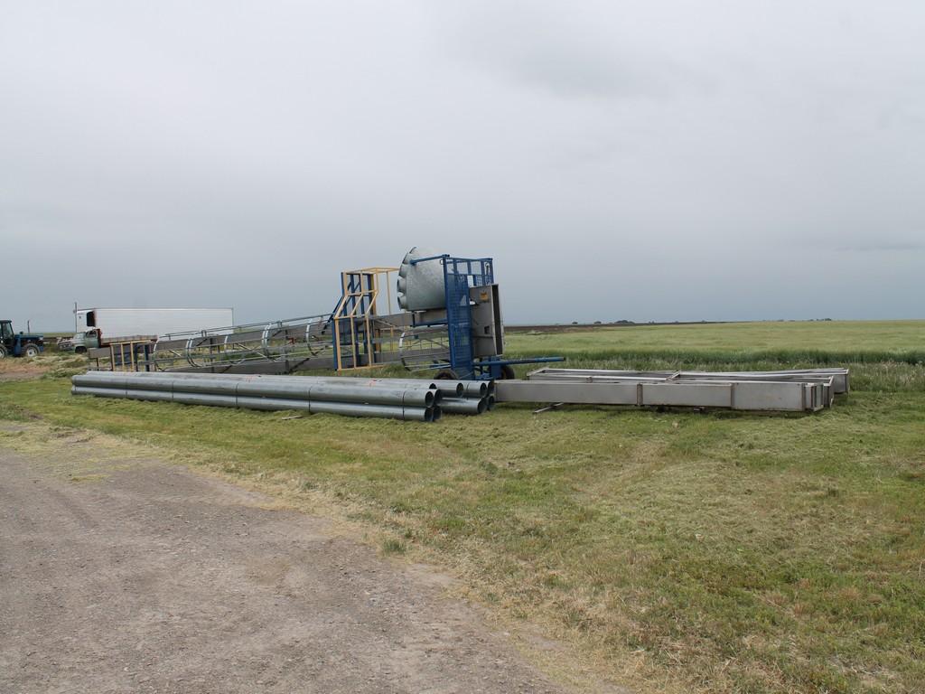 100' STAINLESS GRAIN ELEVATOR LEG WITH RELATED EQUIPMENT