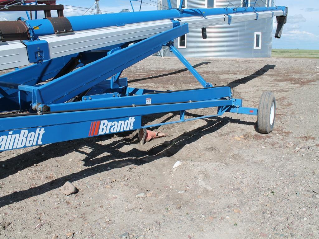 BRANDT GRAINBELT MODEL 2095 GRAIN AUGER WITH SPOUT DIVERTER & LP SWING AWAY TRANSFER HOPPER