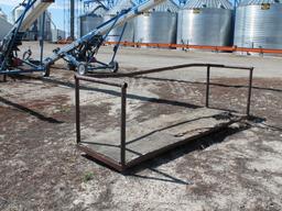 CUSTOM DESIGNED AND FABRICATED METAL FORKLIFT WORK PLATFORM