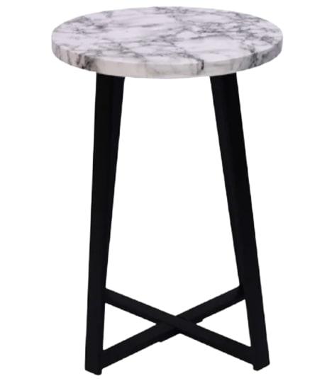 ROSE ARTIFACTS RA-1010-23 IRON WHITE MARBLE TABLE