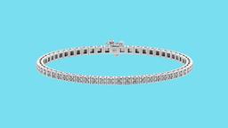 Certified 1.25 Ctw SI2/I1 Diamond Tennis Bracelet 14K White Gold Gold