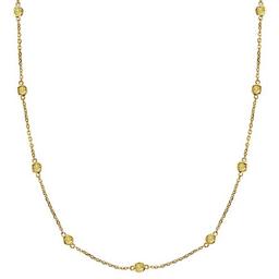 Fancy Yellow Canary Station Necklace 14k Gold (1.50ct)