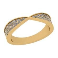 0.40 Ctw Si2/i1 Diamond 14K Yellow Gold Groom Band Ring