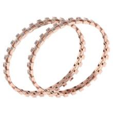 Certified 3.72 Ctw Diamond VS/SI1 Bangles 14K Rose Gold Made In USA