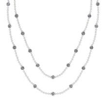 5.50 Ctw SI2/I1 Diamond 14K White Gold Two Layer Yard Necklace