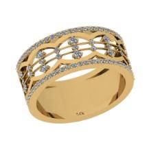 0.47 Ctw Si2/i1 Diamond 14K Yellow Gold Eternity Band Ring