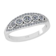 0.50 Ctw SI2/I1 Diamond 14K White Gold Engagement Ring