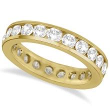 Channel-Set Diamond Eternity Ring Band 14k Yellow Gold 2.25ctw