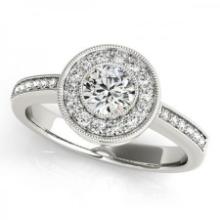 CERTIFIED PLATINUM 2.50 CTW J-K/VS-SI1 DIAMOND HALO ENGAGEMENT RING