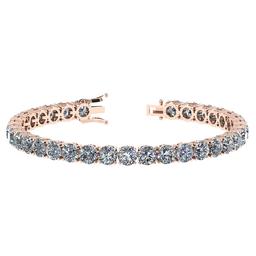 14.85 Ctw SI2/I1 Diamond Ladies Fashion 18K Rose Gold Tennis Bracelet