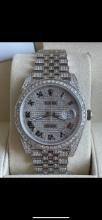 CUSTOM ROLEX DATEJUST 41 MM REF 126300 WITH 20 CTTW G-H, SI1-SI2 DIAMONDS COMES WITH BOX, PAPERS & A